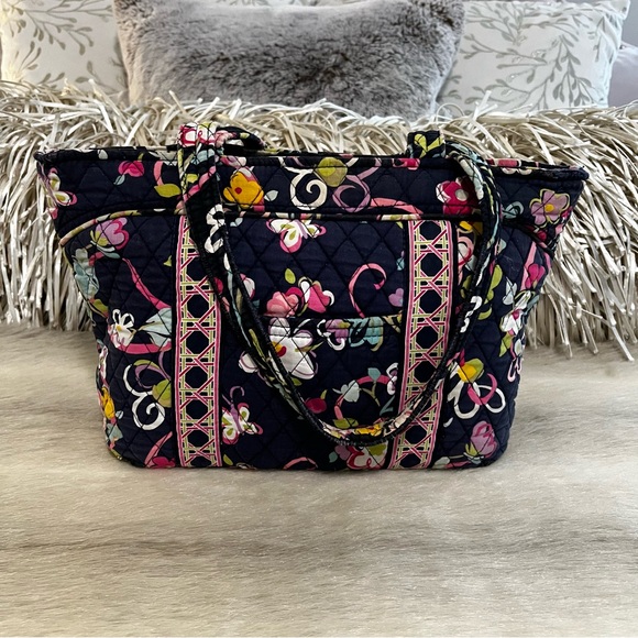 Vera Bradley Handbags - VERA BRADLEY Ribbons 2012 Mandy Tote
Pink Yellow Blue Floral Y2K Zipper Handles